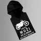 Všetci muži sú si rovní, ale len tí najlepší majú motocykel - pánska mikina s kapucňou