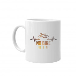 No bike no life - keramický hrnček s potlačou