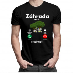 Záhrada volá - musím ísť - Pánske tričko s potlačou