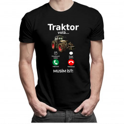 Traktor volá - musím ísť - Pánske tričko s potlačou