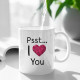 Psst... I love You - keramický hrnček s potlačou