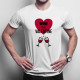 Wine is my valentine - pánske tričko s potlačou
