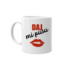 Daj mi pusu - keramický hrnček s potlačou