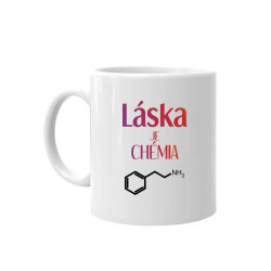 Láska je chémia - keramický hrnček s potlačou