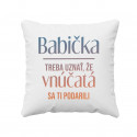 Babička, treba uznať, že vnúčatá sa ti podarili - vankúš s potlačou