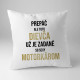 Dievča už je zadané so sexy motorkárom - vankúš s potlačou