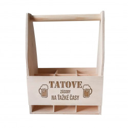 Tatove zásoby na ťažké časy - drevený nosič