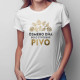 Ôsmeho dňa bolo stvorené pivo - dámske tričko s potlačou