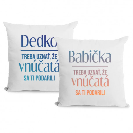 Sada pre babku a dedka - vankúše s potlačou