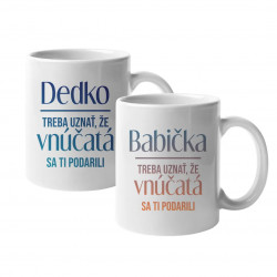 Sada pre babku a dedka - hrnky s potlačou