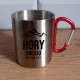 Hory volajú - musím ísť - kovový hrnček s karabínkou