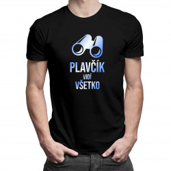 Plavčík vidí všetko - pánske tričko s potlačou