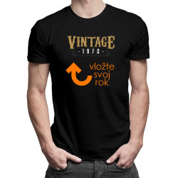 VINTAGE S vašim ročníkom - Personalizovaný produkt - pánske tričko s potlačou