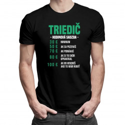 Triedič - hodinová sadzba - pánske tričko s potlačou