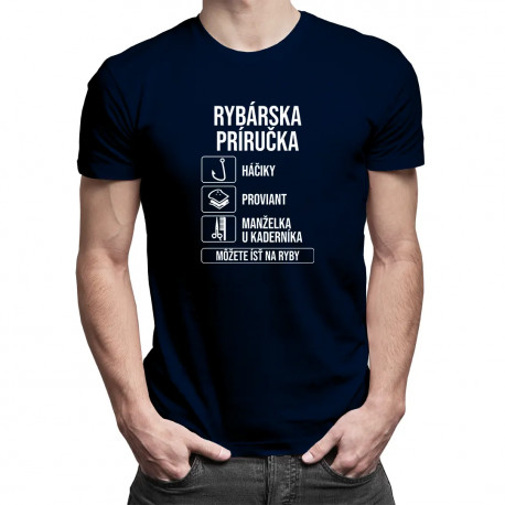 Rybárska príručka - pánske tričko s potlačou