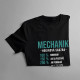 Mechanik hodinová sadzba - percentá - pánske tričko s potlačou