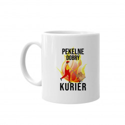 Pekelne dobrý kuriér - keramický hrnček s potlačou