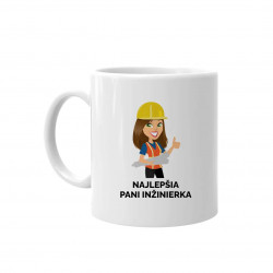 Najlepšia pani inžinierka - keramický hrnček s potlačou